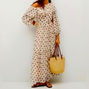 Mango polka dot dress Xl cute